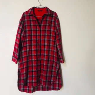 مانتو پشمی چهارخونه گرم