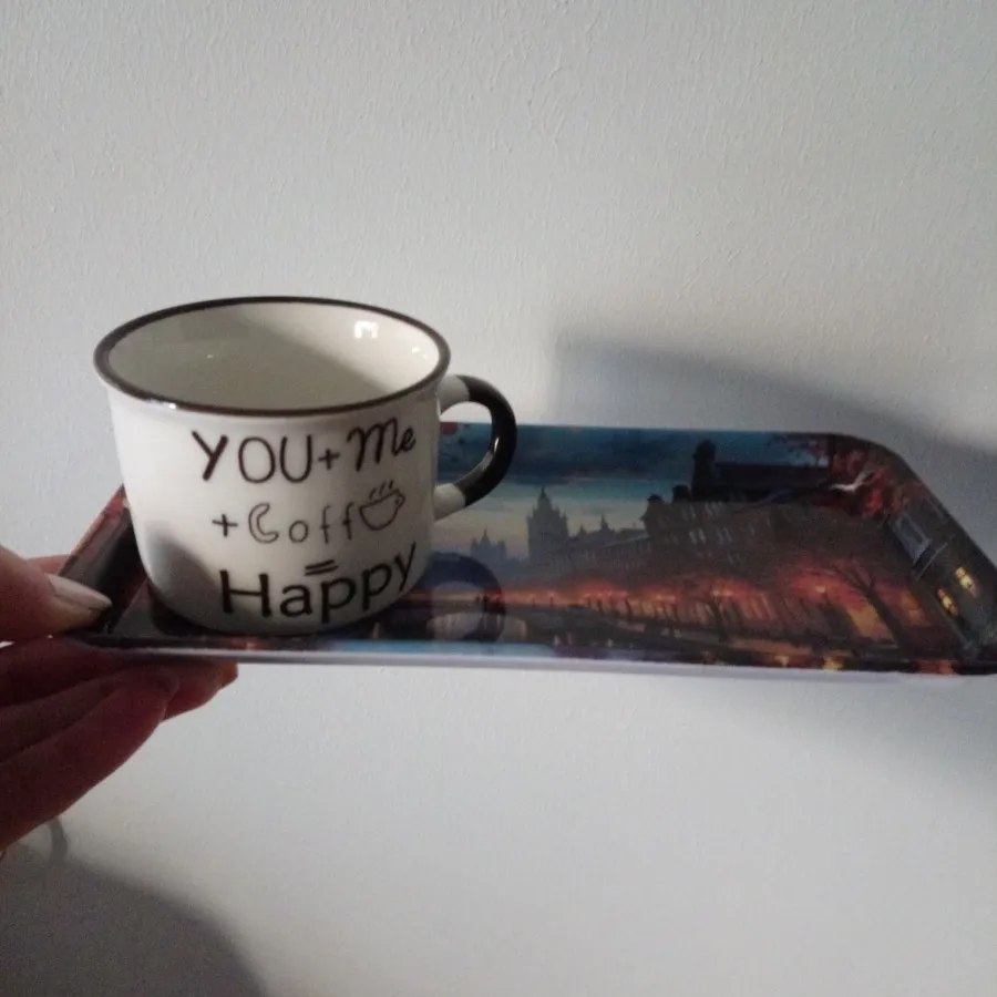 سینی یک نفره و فنجان