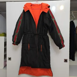 کاپشن کلاه دار دو رنگ