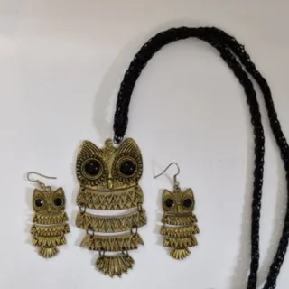 گردنبند و گوشواره جغد