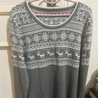 بلوز بافت طرح کریسمس