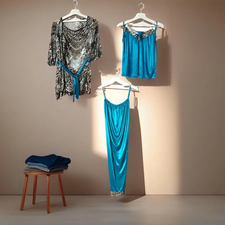 ست لباس خواب پلنگی