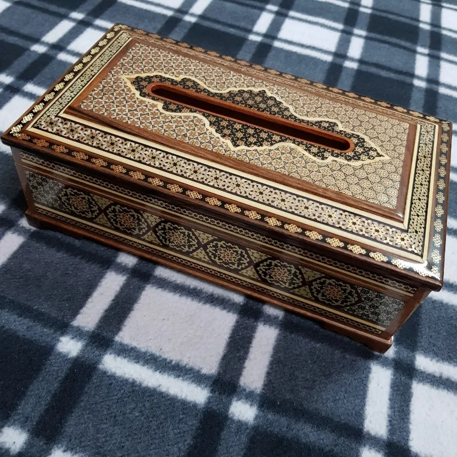 جعبه دستمال خاتم کاری