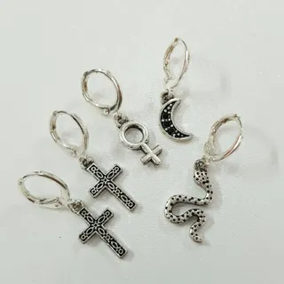 پک گوشواره قفلی سیاه قلم