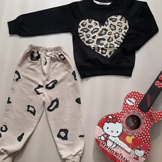 بلوز مشکی قلبی و شلوار