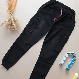 شلوار ذغالی بغل جیب دار