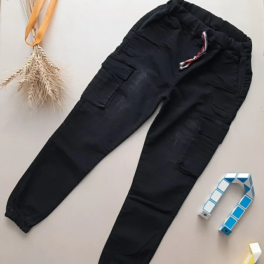 شلوار ذغالی بغل جیب دار