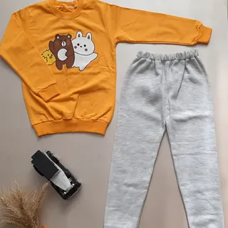 بلوز و شلوار زرد سه خرسی