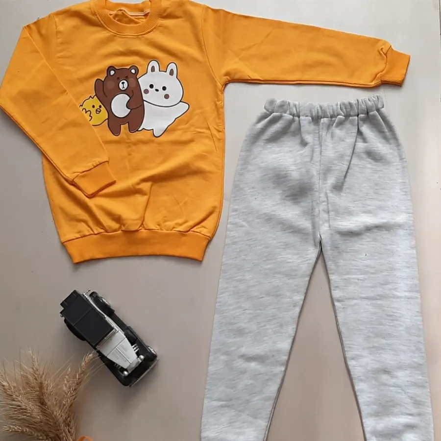 بلوز و شلوار زرد سه خرسی