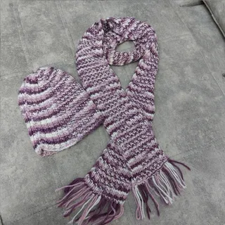 ست شال و کلاه دست باف