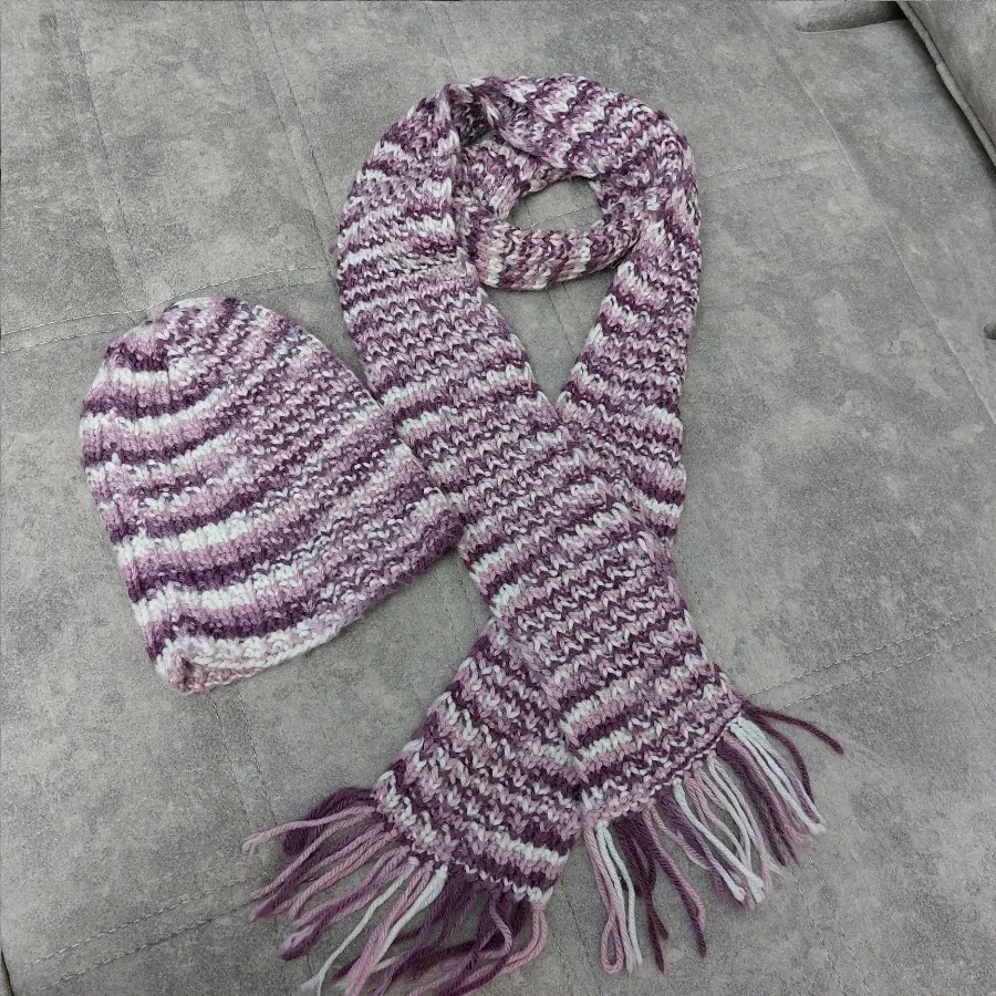 ست شال و کلاه دست باف