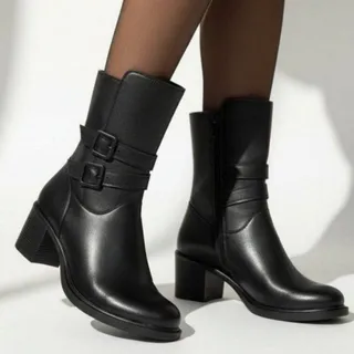 بوت پاشنه دار دو سگک