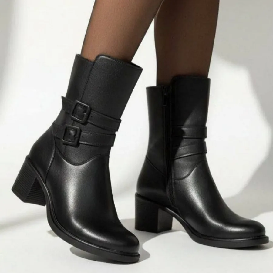 بوت پاشنه دار دو سگک