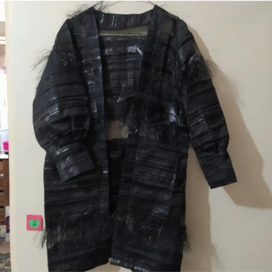 مانتو مجلسی ژاکارد مشکی