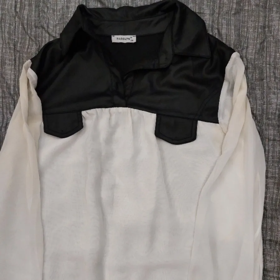 شومیز حریر و چرم