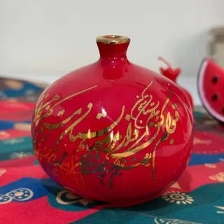 انار سرامیکی طلاکوب