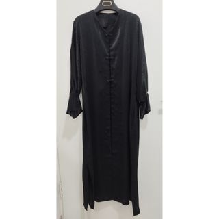 مانتو ساتن پلیسه لمه دار