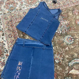 تاپ دامن دخترانه جین