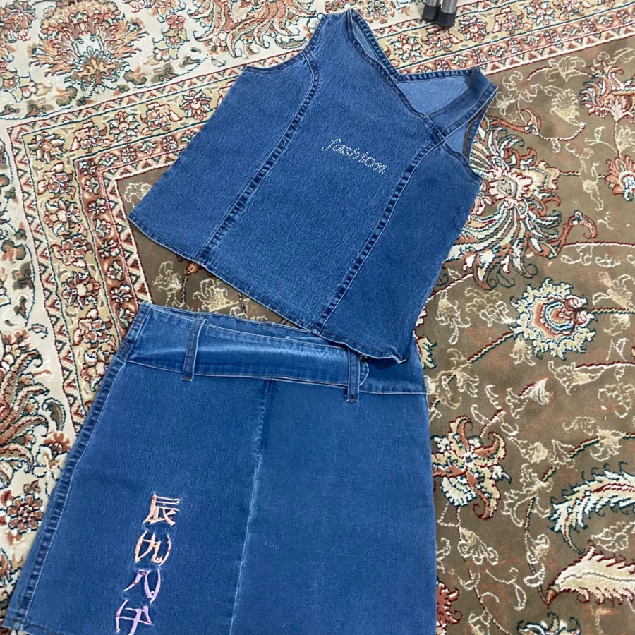 تاپ دامن دخترانه جین