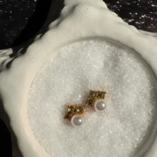 گوشواره نقره ابکاری طلا