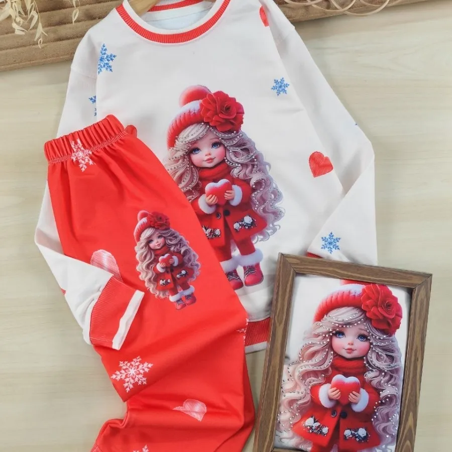 بلوز و شلوار دختر و قلب ق