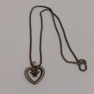 گردنبند قلبی نگین دار