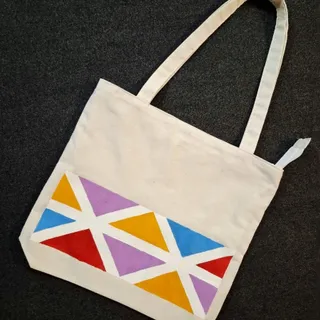 کیف پارچه ای طرح هندسی 2