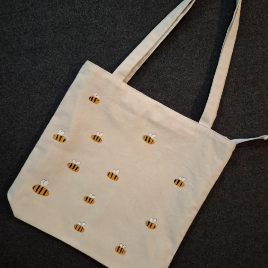 کیف پارچه ای طرح زنبورعسل