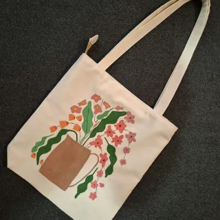 کیف پارچه ای گل های بهاری