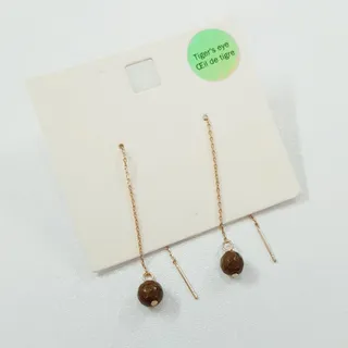 گوشواره بخیه ای سنگ اصل