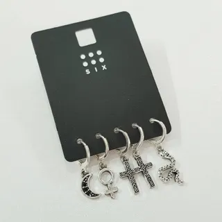 پک گوشواره قفلی سیاه قلم