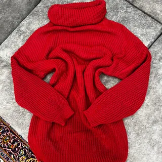 بافت درشت یقه اسکی زنانه