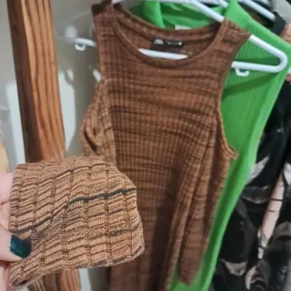 پیراهن قهوه ای زارا