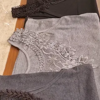 تاپ یقه گیپور زنانه