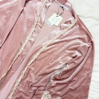 ربدوشامبر مخمل صورتی