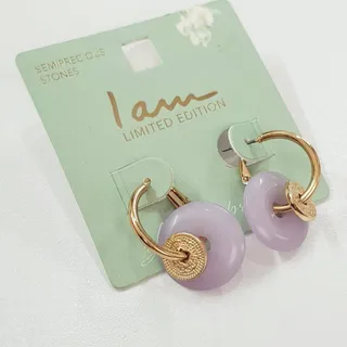 گوشواره قفلی طلایی iam