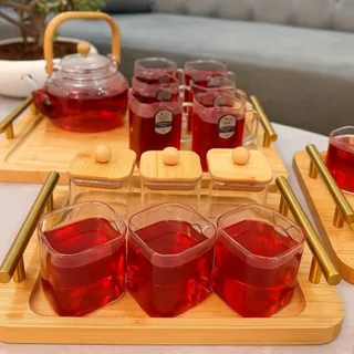 استکان پیرکس مربعی ترک