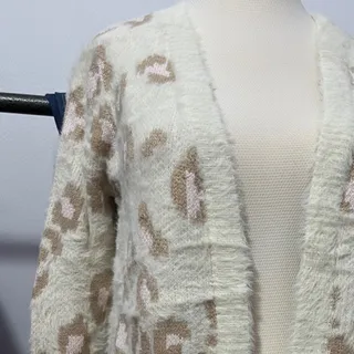 رویی پشمی پلنگی صورتی