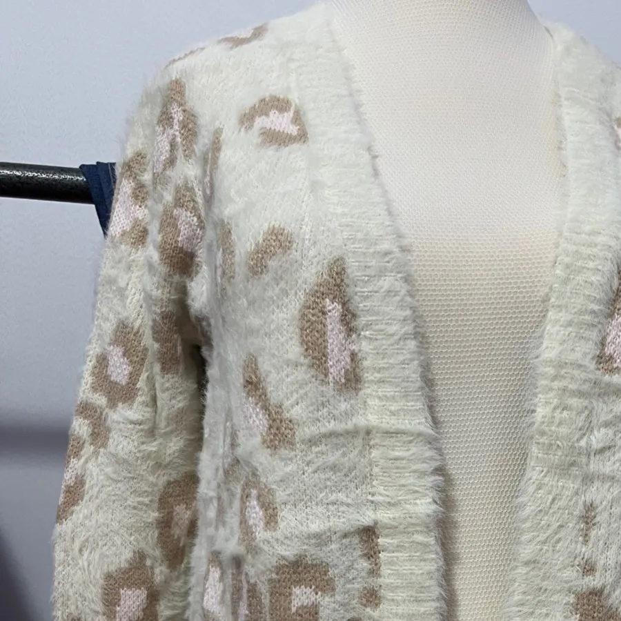 رویی پشمی پلنگی صورتی