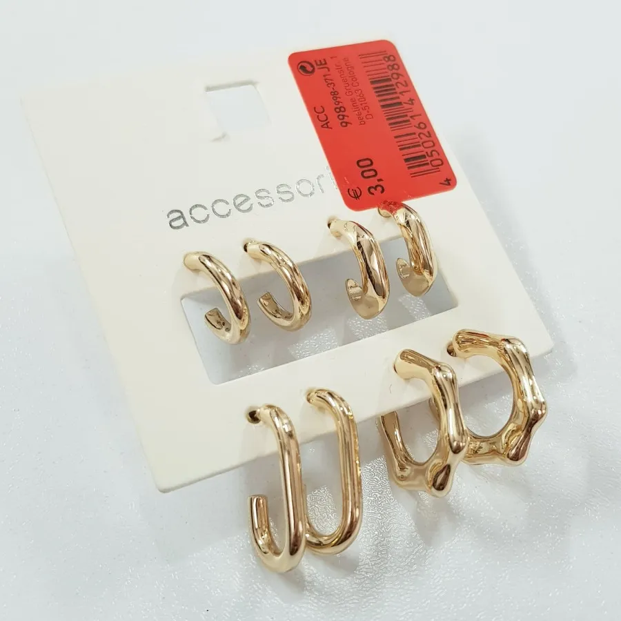 پک چهار جفتی گوشواره حلقه