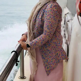 کت لینن گلدار