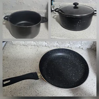 دوعدد قابلمه چدن وتابه