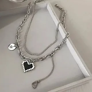 گردنبند دو ردیفه شیک??