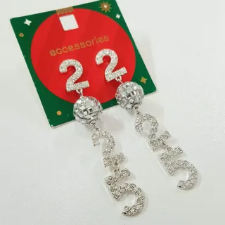 گوشواره نقره ای تمام نگین