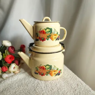 کتری قوری لعابی روس