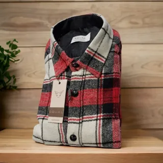 پیراهن پشمی ضخیم چهارخانه