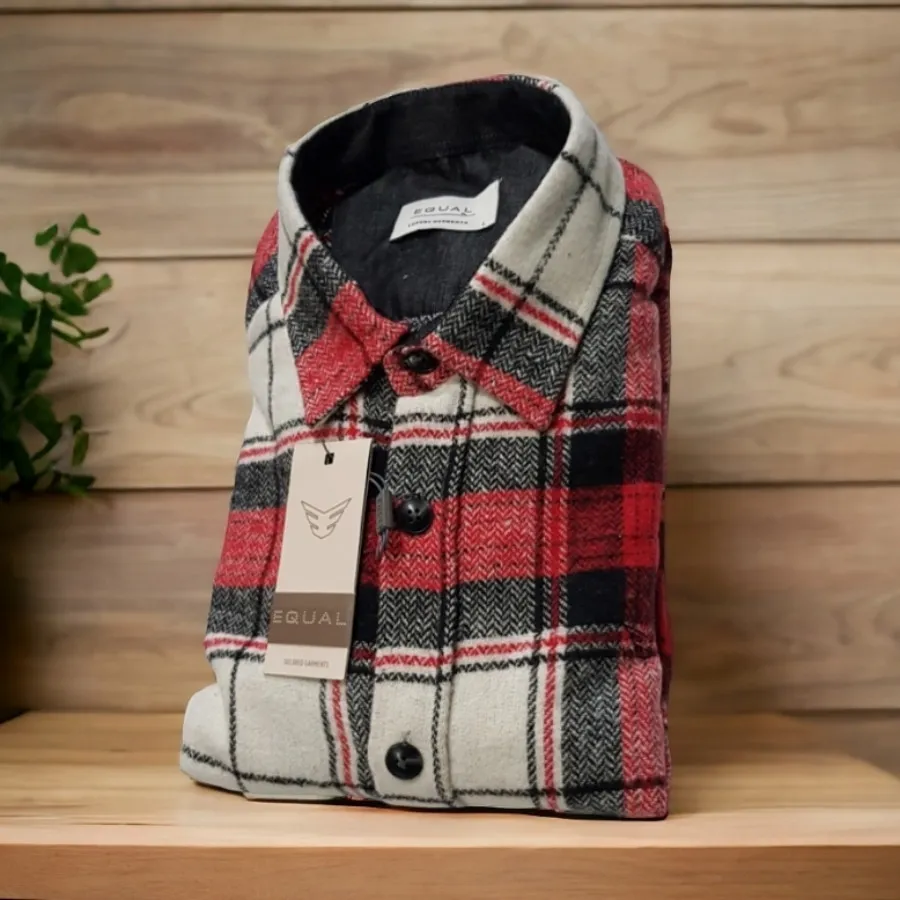 پیراهن پشمی ضخیم چهارخانه