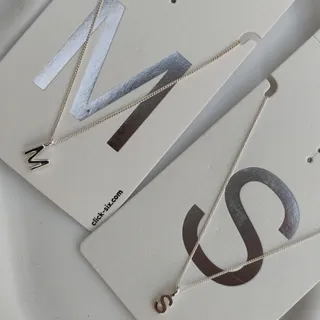 گردنبند آبکاری نقره S و M