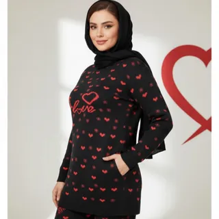 بافت زنانه مدل قلب