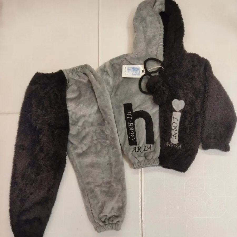 ست هودی شلوار تدی بچگانه